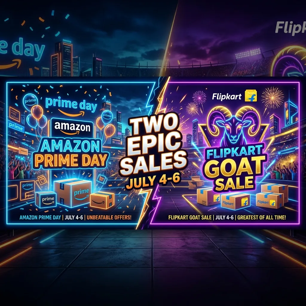 Amazon Prime Day vs Flipkart G.O.A.T Sale - Two Epic Sales, One Unbeatable Weekend